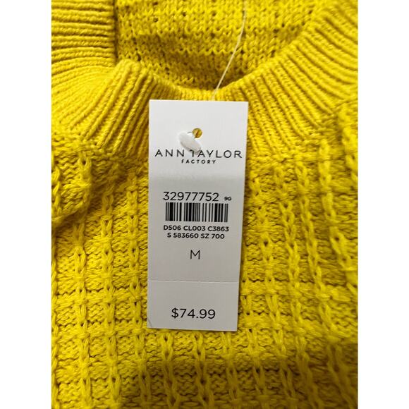Ann Taylor Yellow Short Sleeve Sweater NWT - Picture 13 of 15